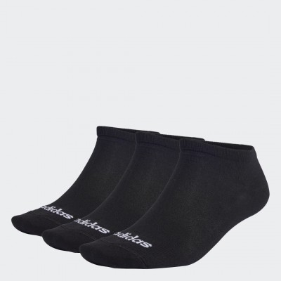 ADIDAS THIN LINEAR LOW-CUT 3PACK IC1299 ΜΑΥΡΟ