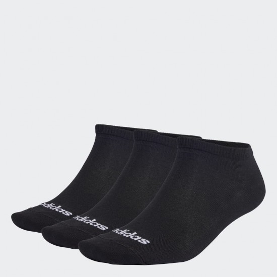 ADIDAS THIN LINEAR LOW-CUT 3PACK IC1299 ΜΑΥΡΟ