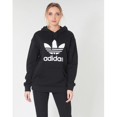 ADIDAS ADICOLOR TREFOIL HOODIE FM3307 ΜΑΥΡΟ