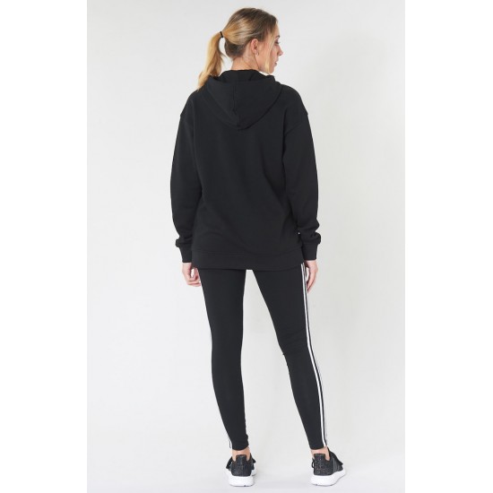 ADIDAS ADICOLOR TREFOIL HOODIE FM3307 ΜΑΥΡΟ