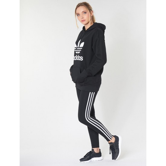 ADIDAS ADICOLOR TREFOIL HOODIE FM3307 ΜΑΥΡΟ