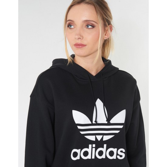 ADIDAS ADICOLOR TREFOIL HOODIE FM3307 ΜΑΥΡΟ