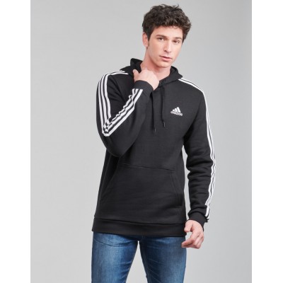 ADIDAS ESSENTIALS FLEECE 3-STRIPES HOODIE GK9072 ΜΑΥΡΟ