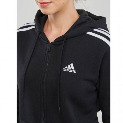 ADIDAS 3S FZ HOODIE ZAKETA HZ5743 ΜΑΥΡΟ ΛΕΥΚΟ