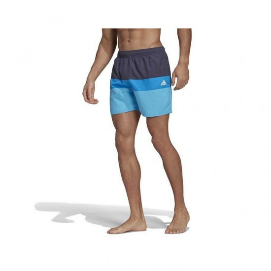 ADIDAS BLOCK SWIM SHORTS HA0381 ΜΠΛΕ