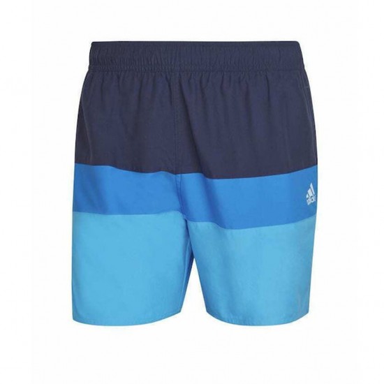 ADIDAS BLOCK SWIM SHORTS HA0381 ΜΠΛΕ