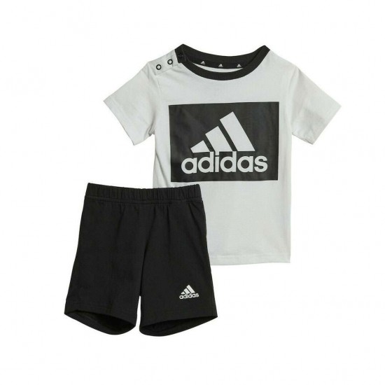 ADIDAS ESSENTIALS TEE AND SHORTS SET HF1916 ΜΑΥΡΟ ΛΕΥΚΟ