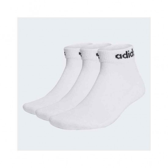 ADIDAS CUSHIONED LINEAR ANKLE SOCKS 3-PACK HT3457 ΛΕΥΚΟ