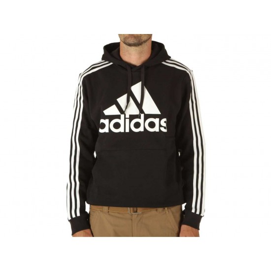 ADIDAS FLEECE 3-STRIPES LOGO HOODIE H14641 ΜΑΥΡΟ ADIDAS FLEECE 3-STRIPES LOGO HOODIE H14641 ΜΑΥΡΟ