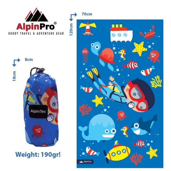 ALPINTEC ΠΕΤΣΕΤΑ MICROFIBER DRYFAST KIDS 70x120cm CMS-L-3 DIVING