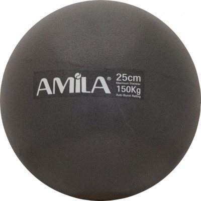 AMILA PILATES BALL 25CM 95816 ΜΑΥΡΟ