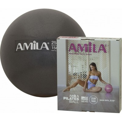 AMILA PILATES BALL 25CM 95816 ΜΑΥΡΟ