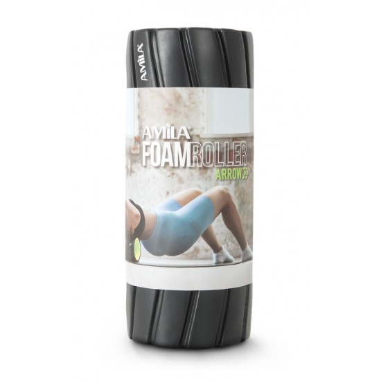 AMILA FOAM ROLLER ARROW Φ14X33CM 96828 ΜΑΥΡΟ ΛΑΙΜ