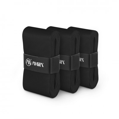 AMILA ΤΑΙΝιΑ ΛΑΒΗΣ ΡΑΚΕΤΏΝ OVERGRIP 3 ΤΕΜ 45791 ΜΑΥΡΟ
