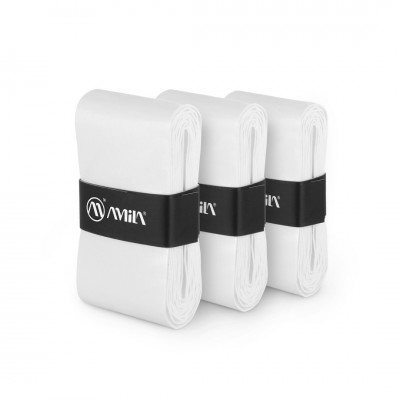 AMILA ΤΑΙΝΙΑ ΛΑΒΗΣ ΡΑΚΕΤΏΝ OVERGRIP 3 ΤΕΜ 45792 ΛΕΥΚΟ