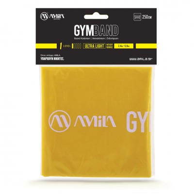 AMILA ΛΑΣΤΙΧΟ GYMBAND 2.5Μ ULTRA LIGHT 48185 ΚΙΤΡΙΝΟ