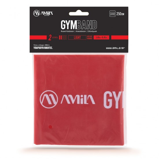 AMILA ΛΑΣΤΙΧΟ GYMBAND 2.5Μ LIGHT 48186 ΚΟΚΚΙΝΟ
