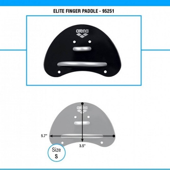 ARENA FINGER PADDLE 95251 55 ΜΑΥΡΟ