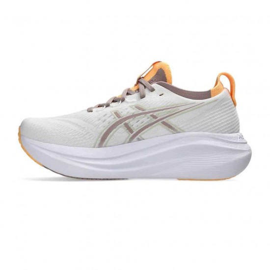 ASICS GEL-NIMBUS 27 1012B753 103 ΛΕΥΚΟ ΚΑΦΕ