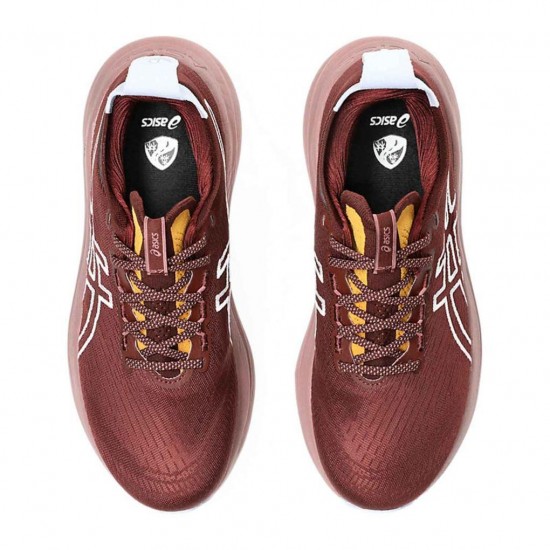 ASICS GEL-NIMBUS 27 1012B908 600 ΚΑΦΕ ΛΕΥΚΟ