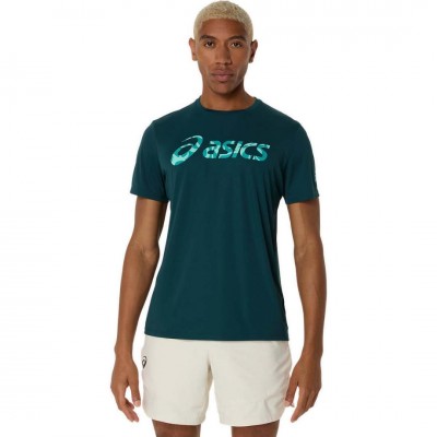 ASICS MATCH GRAPHIC MEN'S TENNIS TEE 2041A346 300 ΠΡΑΣΙΝΟ