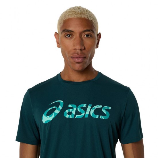 ASICS MATCH GRAPHIC MEN'S TENNIS TEE 2041A346 300 ΠΡΑΣΙΝΟ
