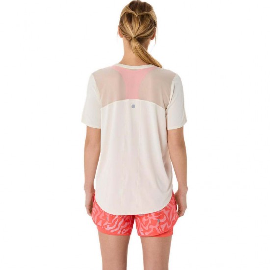 ASICS ROAD V NECK SS TOP 2012C985 200 ΕΚΡΟΥ