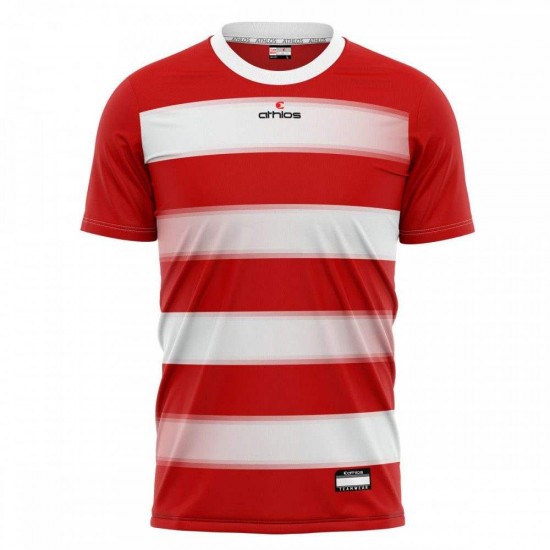 ΦΑΝΕΛΑ ΠΟΔΟΣΦΑΙΡΟΥ ΨΗΦΙΑΚΗ STRIPES ΚΟΚΚΙΝΟ ΛΕΥΚΟ 2651