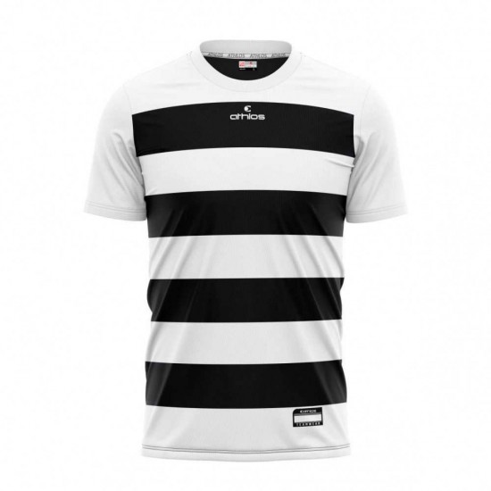 ΦΑΝΕΛΑ ΠΟΔΟΣΦΑΙΡΟΥ ΨΗΦΙΑΚΗ STRIPES ΛΕΥΚΟ ΜΑΥΡΟ 2651