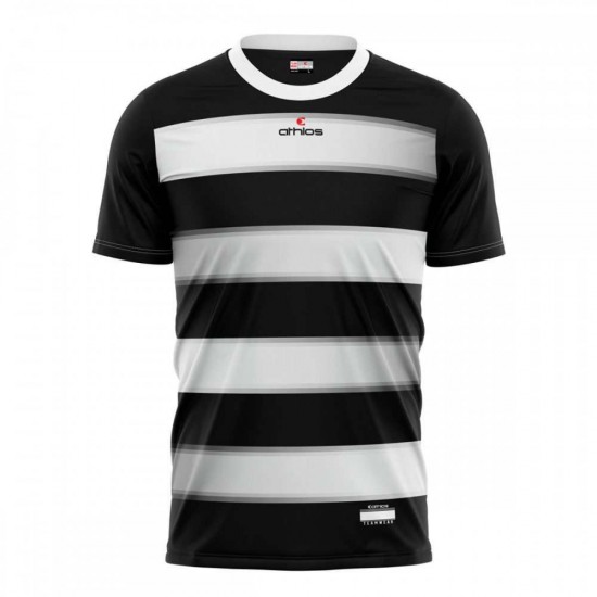 ΦΑΝΕΛΑ ΠΟΔΟΣΦΑΙΡΟΥ ΨΗΦΙΑΚΗ STRIPES ΜΑΥΡΟ-ΛΕΥΚΟ 2651