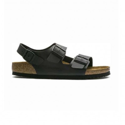 BIRKENSTOCK MILANO BIRKO-FLOR LEATHER 0034791 ΜΑΥΡΟ