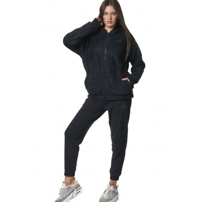 BODY ACTION SLIM FIT JOGGERS 021440 ΜΑΥΡΟ 