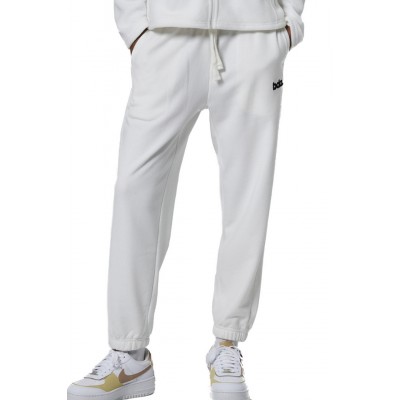 BODY ACTION FRENCE TERRY JOGGERS 021536 01 ΛΕΥΚΟ 