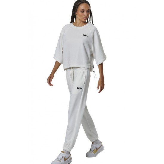 BODY ACTION FRENCE TERRY JOGGERS 021536 01 ΛΕΥΚΟ 