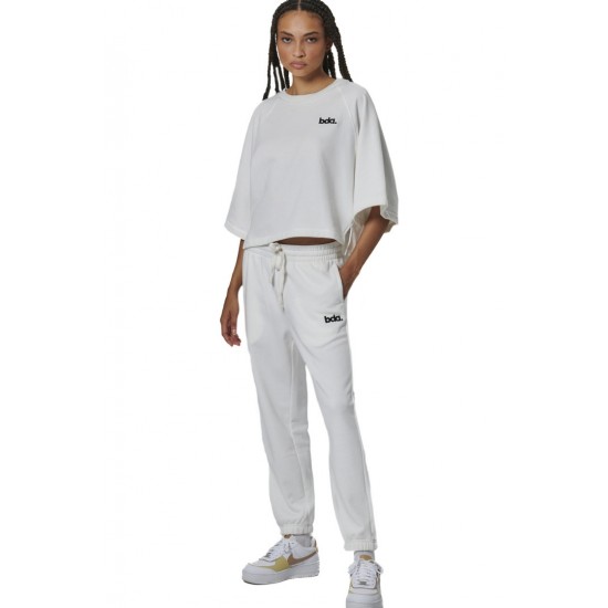 BODY ACTION FRENCE TERRY JOGGERS 021536 01 ΛΕΥΚΟ 