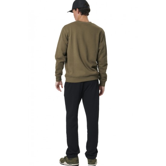 BODY ACTION FLEECE OPEN LEG SWEATPANTS 023531 01 ΜΑΥΡΟ 
