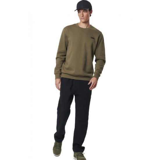 BODY ACTION FLEECE OPEN LEG SWEATPANTS 023531 01 ΜΑΥΡΟ 