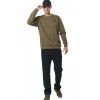 BODY ACTION FLEECE OPEN LEG SWEATPANTS 023531 01 ΜΑΥΡΟ 