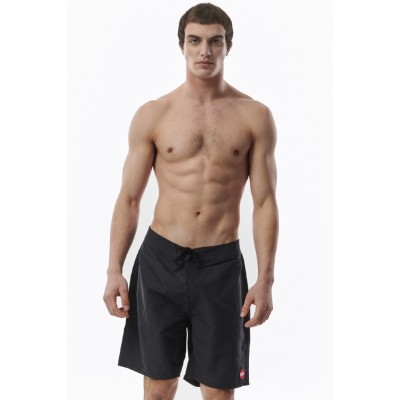 BODY ACTION SUEDE BOARD SHORTS 033333-01 ΜΑΥΡΟ