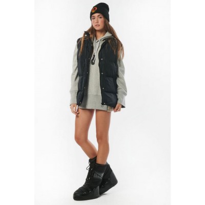 BODY ACTION OVERSIZED GILET 071232 01 ΜΑΥΡΟ