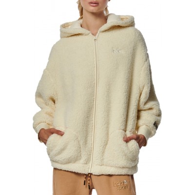 BODY ACTION WOMEN'S OVERSIZED FULL-ZIP 071323 01 ΕΚΡΟΥ