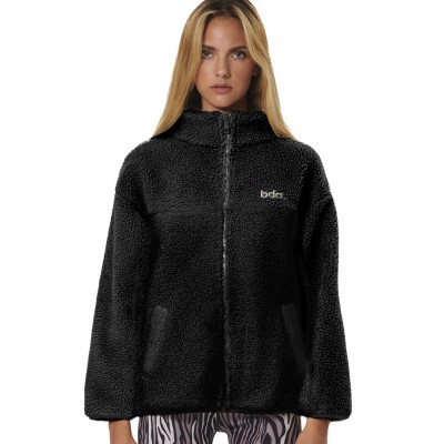 BODY ACTION FAUX SHEEPSKIN JACKET 071519 01 ΜΑΥΡΟ 
