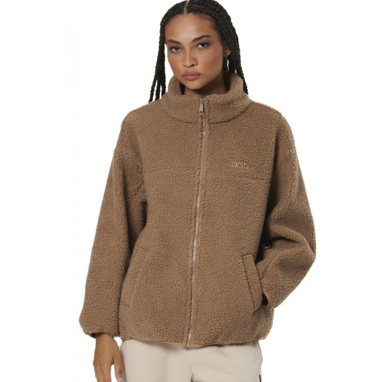 BODY ACTION FAUX SHEEPSKIN JACKET 071519 01 ΚΑΦΕ 