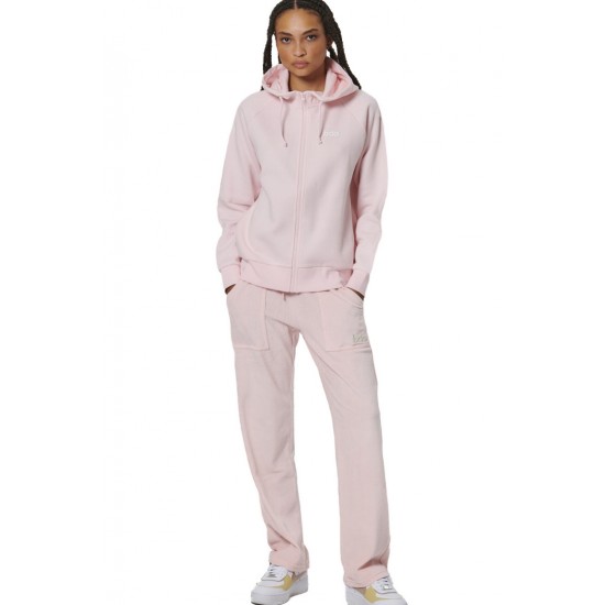 BODY ACTION FLEECE FULL ZIP HOODIE 071520 01 ΡΟΖ 