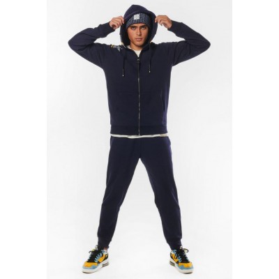 BODY ACTION FULL ZIP HOODIE 073220 01 ΜΠΛΕ