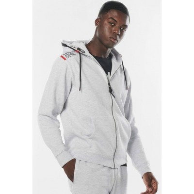 BODY ACTION FULL ZIP HOODIE 073220 01 ΓΚΡΙ