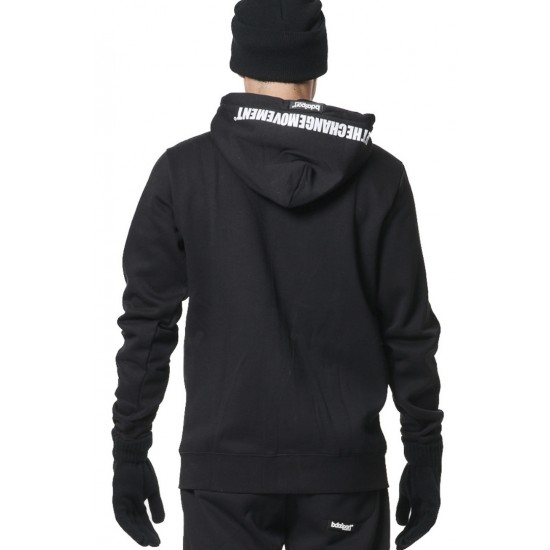 BODY ACTION FULL ZIPP HOODIE 073416 01 ΜΑΥΡΟ 