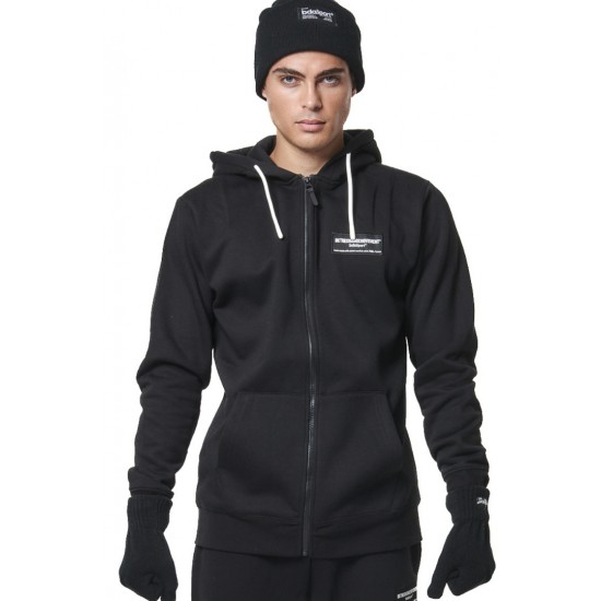 BODY ACTION FULL ZIPP HOODIE 073416 01 ΜΑΥΡΟ 