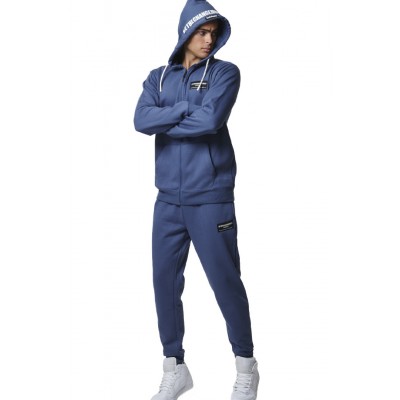 BODY ACTION FULL ZIPP HOODIE 073416 01 ΜΠΛΕ 