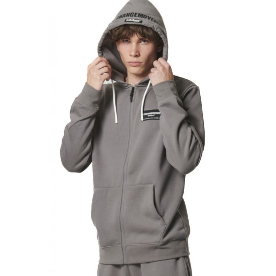 BODY ACTION FULL ZIPP HOODIE 073416 01 ΓΚΡΙ 